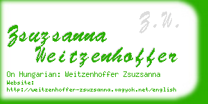 zsuzsanna weitzenhoffer business card